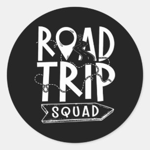 Road Trip Squad - Family Travel Hiking Camping And Classic Round Sticker