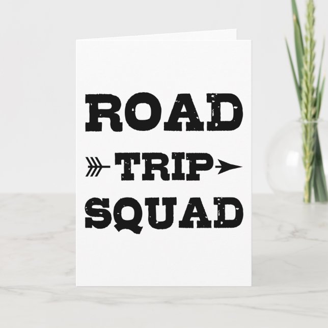 ROAD TRIP SQUAD Funny Group Vacation Matching Card (Front)