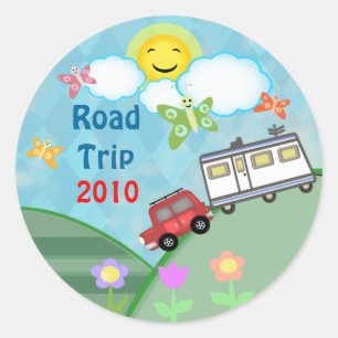Road Trip Summer Vacation Stickers