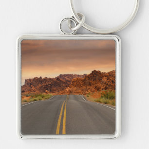 Road trip sunset key ring