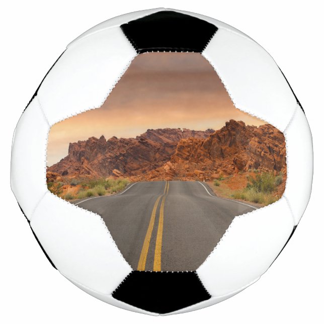 Road trip sunset soccer ball (Front)
