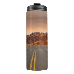 Road trip sunset thermal tumbler
