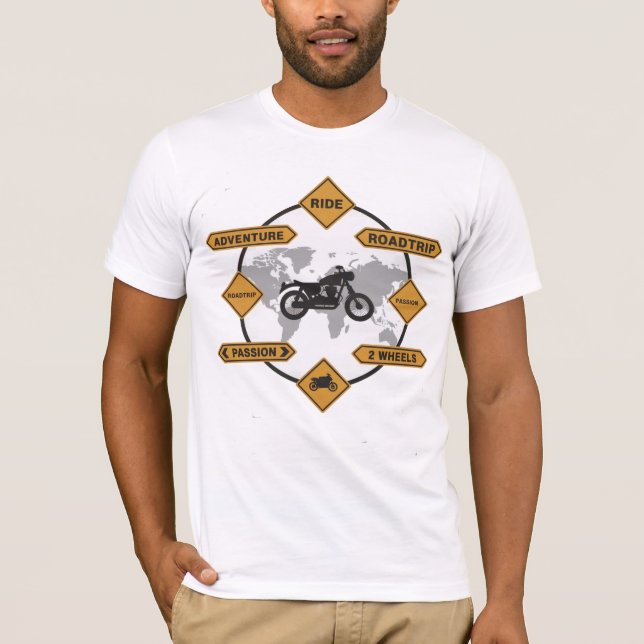 Road Trip T-Shirt – Motorcycle Adventure Tee (Front)