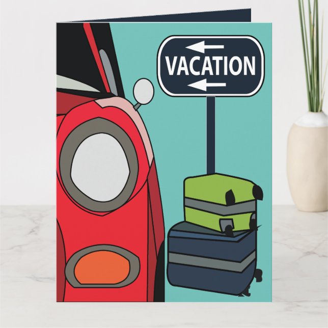 Road Trip Travel Vacation Greeting Card (Front)