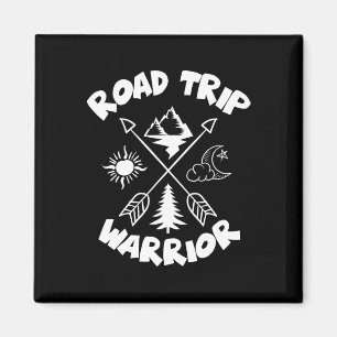 Road Trip Warrior Family Shirt For Family Vacation Magnet