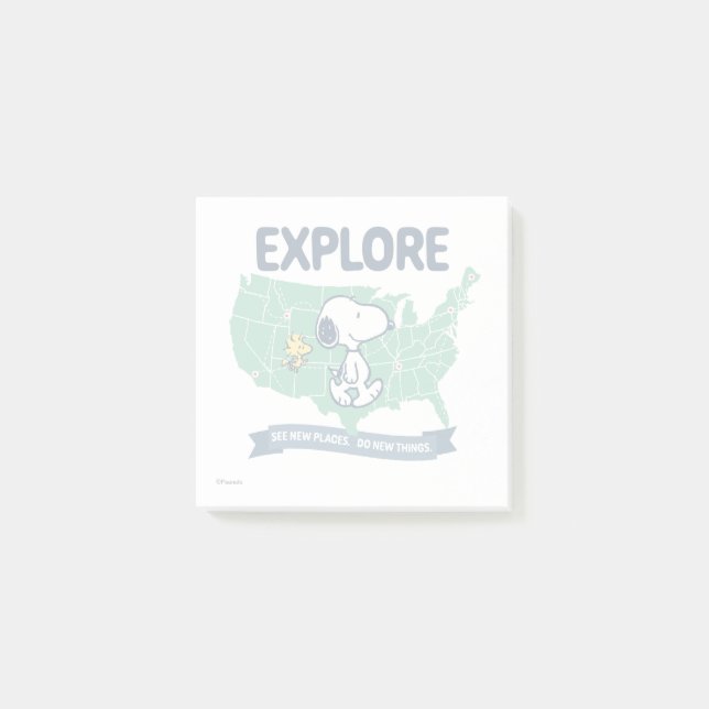 Road Trippin | Peanuts Explore Post-it Notes (Front)