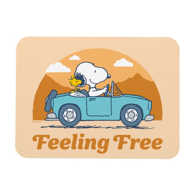 Road Trippin | Peanuts Feeling Free Magnet (Horizontal)