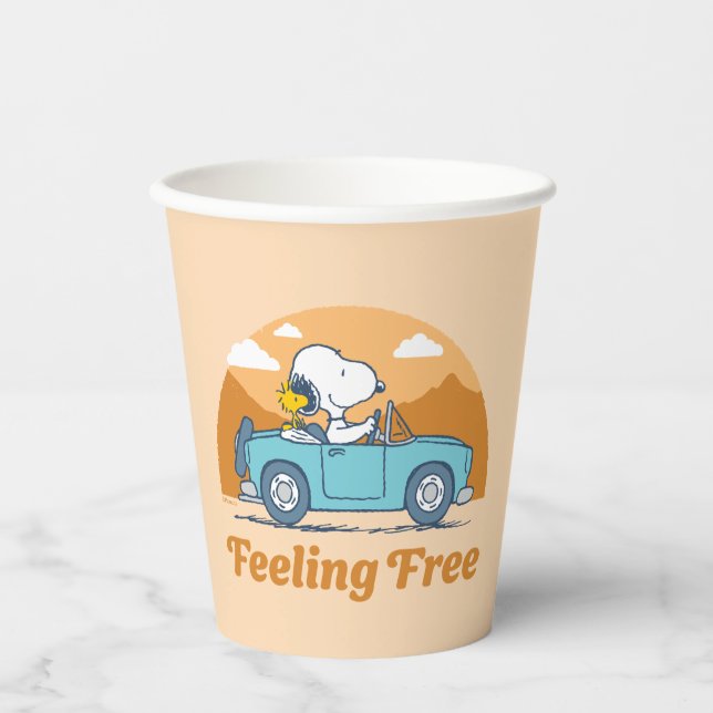 Road Trippin | Peanuts Feeling Free Paper Cups (Front)