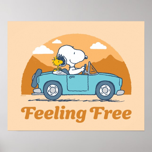 Road Trippin | Peanuts Feeling Free Poster (Front)