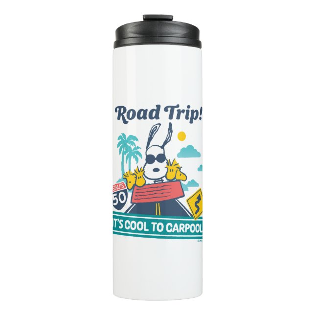 Road Trippin | Peanuts It's Cool To Carpool Thermal Tumbler (Front)