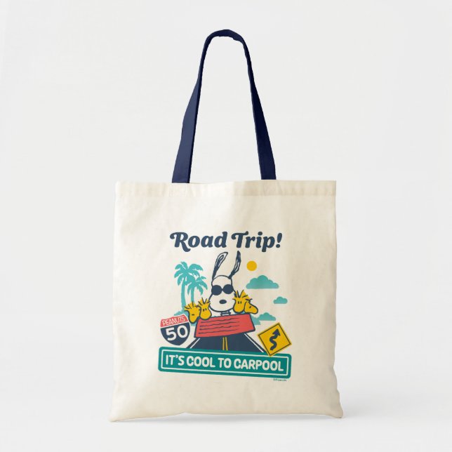 Road Trippin | Peanuts It's Cool To Carpool Tote Bag (Front)