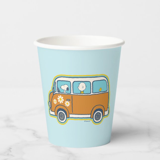 Road Trippin | Peanuts Road Trip Van Paper Cups (Front)