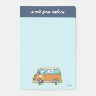 Road Trippin   Peanuts Road Trip Van Post-it Notes
