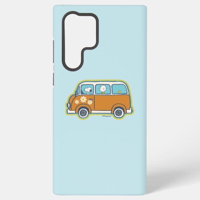 Road Trippin | Peanuts Road Trip Van Samsung Galaxy S22 Ultra Case (Back)
