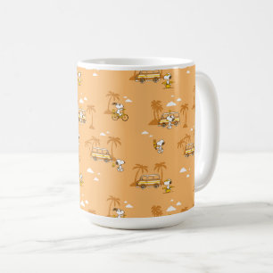 Road Trippin   Peanuts Snoopy Beach Pattern Coffee Mug