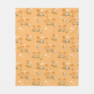 Road Trippin   Peanuts Snoopy Beach Pattern Fleece Blanket
