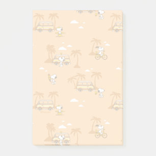 Road Trippin   Peanuts Snoopy Beach Pattern Post-it Notes