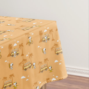 Road Trippin   Peanuts Snoopy Beach Pattern Tablecloth