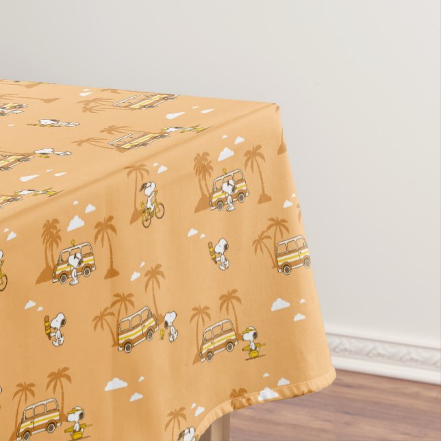 Road Trippin | Peanuts Snoopy Beach Pattern Tablecloth (In Situ)
