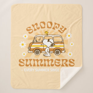 Road Trippin   Peanuts Snoopy Summers Sherpa Blanket