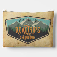 Road Trips & Shenanigans Outdoor Patch Zipper Bag