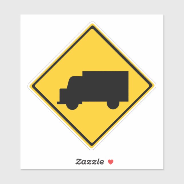 Road Truck Warning Sign (Sheet)