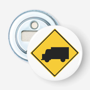 Road Truck Warning Sign Bottle Opener