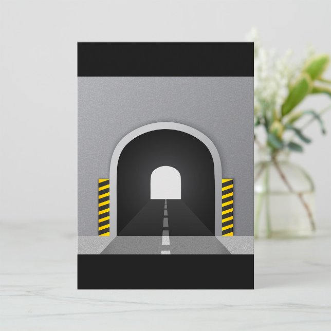 Road Tunnel Roading Markings Invitations (Creator Uploaded)