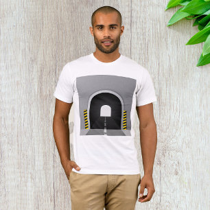 Road Tunnel Roading Markings Mens T-Shirt