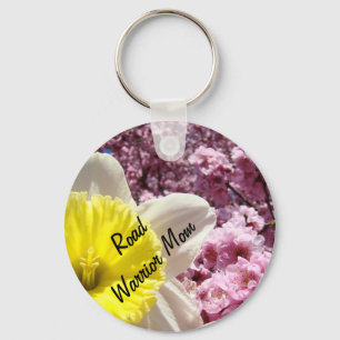 Road Warrior Mum keychains gifts Daffodil Flowers