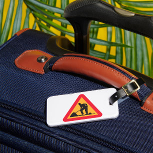 Road Work Ahead Sign Construction Zone Warning Luggage Tag