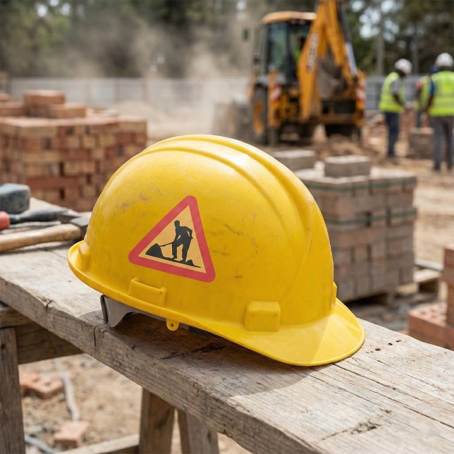 Road Work Ahead Sign Construction Zone Warning Square Sticker (Creator Uploaded)