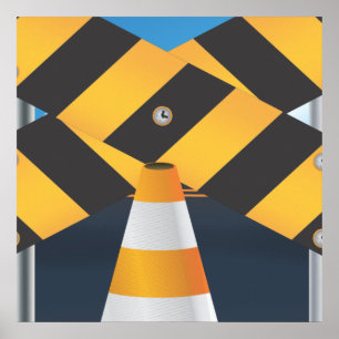 Road Works Poster