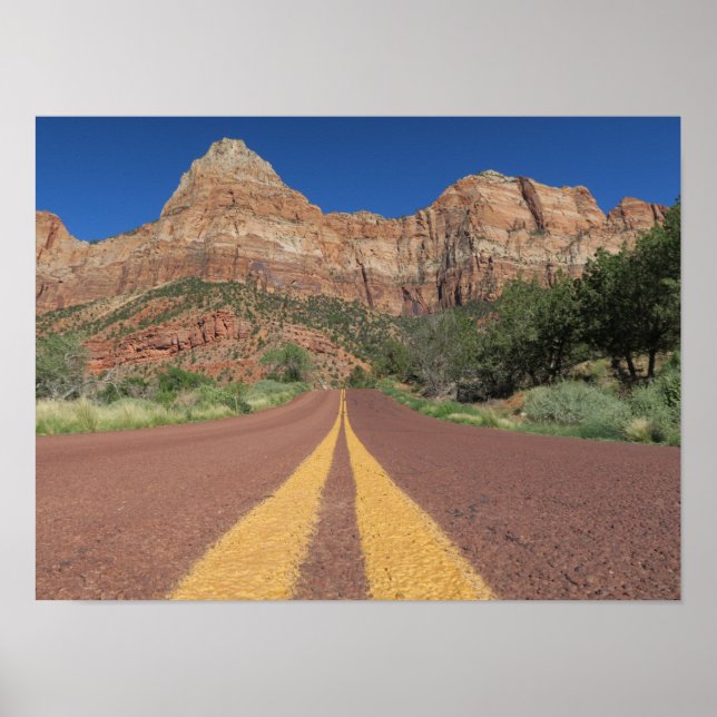 Road Zion National Park USA Poster (Front)