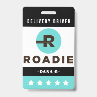 Roadie Delivery ID Badge