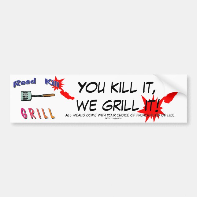 Roadkill Bumper Sticker (Front)