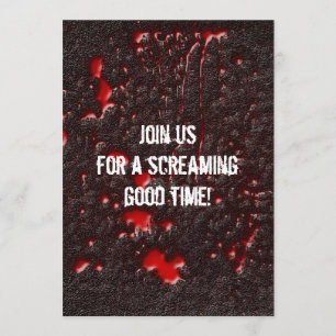Roadkill Horror Halloween Invitation