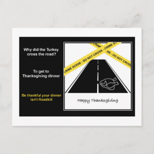 Roadkill Thanksgiving Postcard