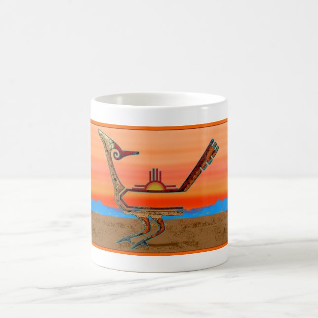 Roadrunner at Sunset Coffee Mug (Center)