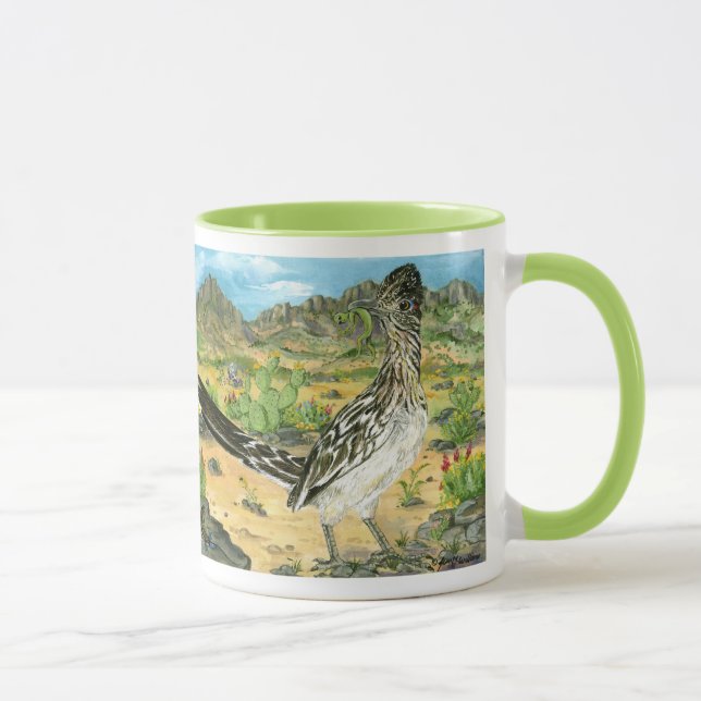 Roadrunner Eating Alien, New Mexico Souvenir! Mug (Right)