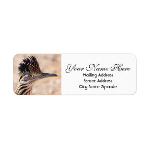 Roadrunner Face Return Address Label