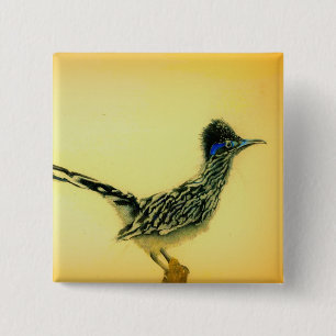 Roadrunner wearable art 15 cm square badge