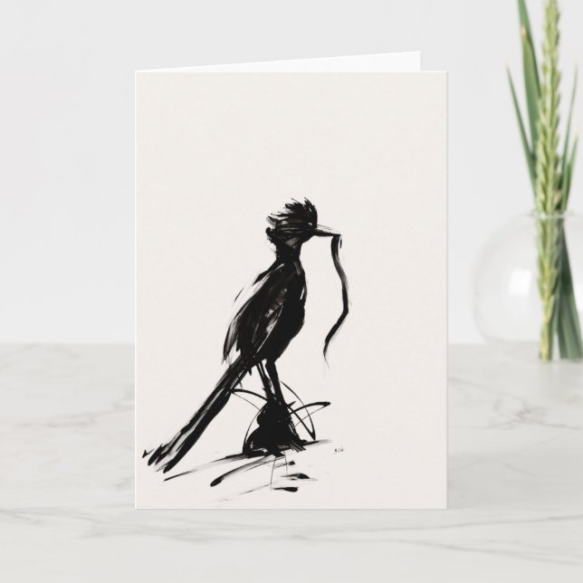 Roadrunner with snake greeting card (Front)
