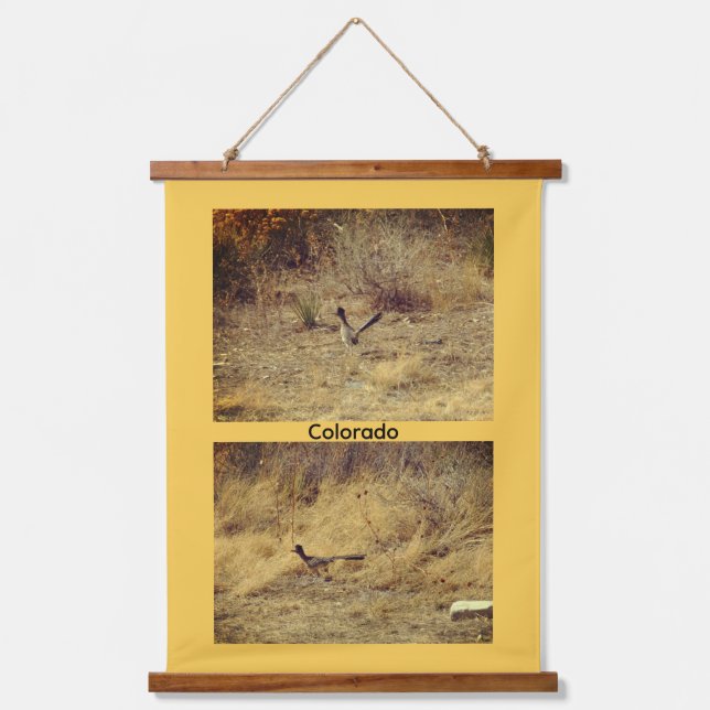 Roadrunner Wood Topped Tapestry (Front)