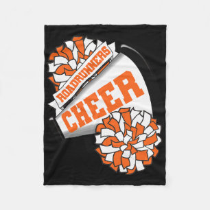 Roadrunners Cheer Ck To School Cheerleading Spirit Fleece Blanket