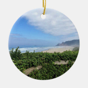 Roads End, Lincoln City, Oregon Ceramic Ornament