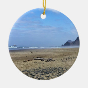 Roads End, Lincoln City, Oregon Ceramic Ornament