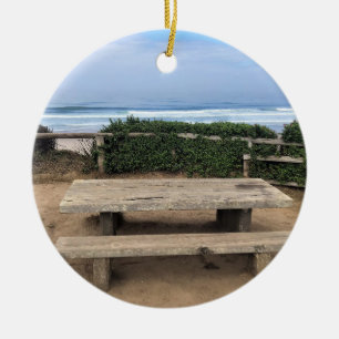 Roads End, Lincoln City, Oregon Ceramic Ornament