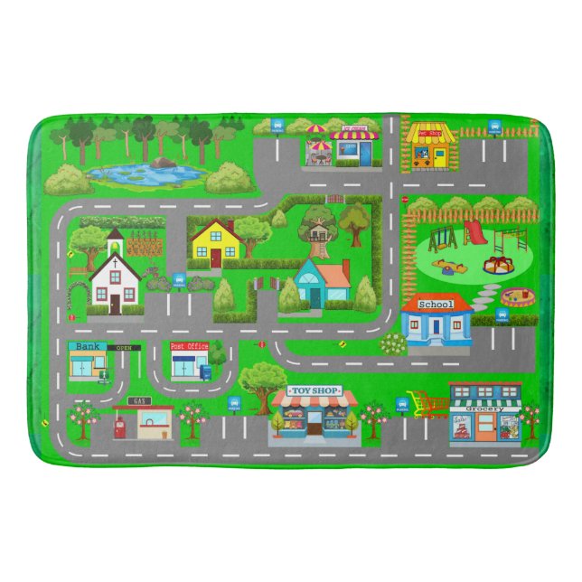 Roads for Cars  Bath Mat (Front)