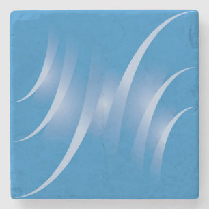 roads on blue stone coaster